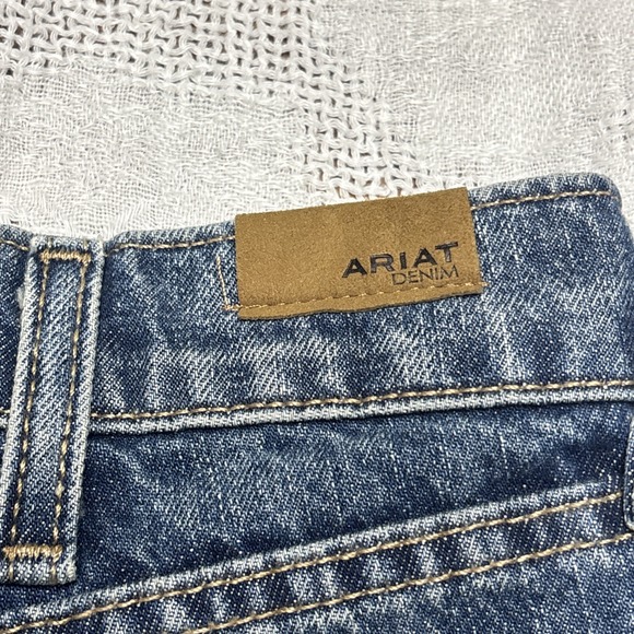 Ariat Denim Moana Ultra High Rise Tomboy Wide Leg Women 31 Button Fly 34x 31.5 - Picture 10 of 12